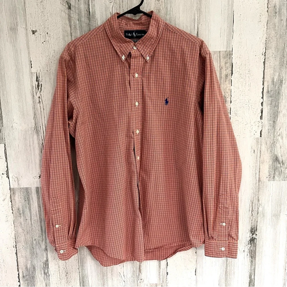 Ralph Lauren Custom Fit Men’s Button Down Shirt Size Large 100% Cotton - Picture 1 of 7